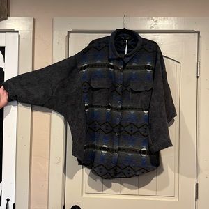 Davi & Dani oversized aztec and corduroy shacket, new with tag.